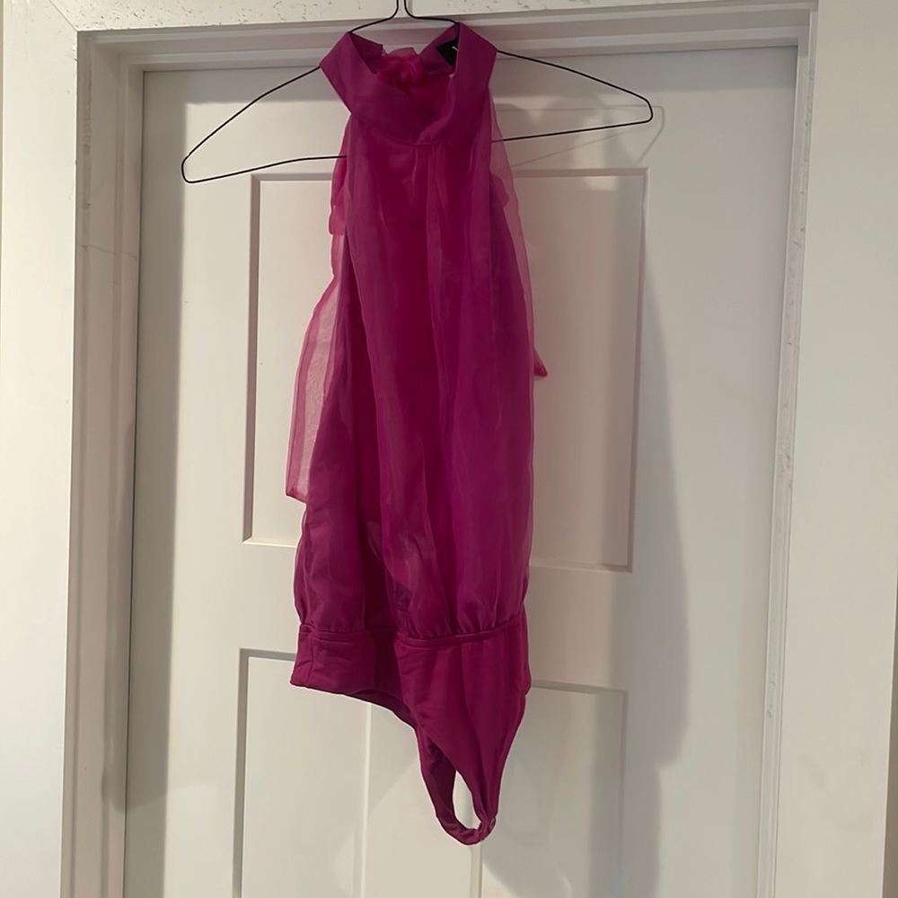 Vici pink body suit open back